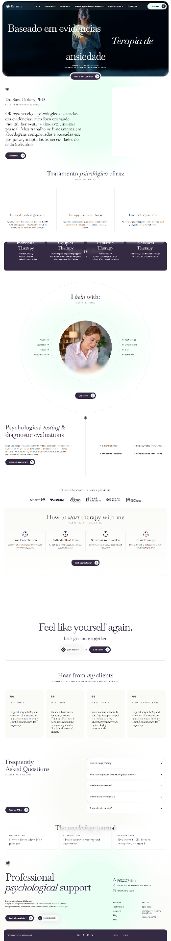 Modelo de site Balancia — Psicólogo